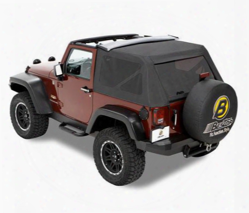 Bestop Trektop, Tinted Windows, No Doors, Black 56804-35 Jeep Soft Top