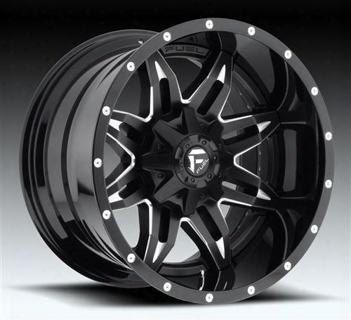 Mht Fuel Offroad Wheels Mht Fuel Offroad Lethal, 20x12 Wheel With 8 On 170 Bolt Pattern - Black Milled - D26720201747 D26720201747 Mht Fuel Off Road W