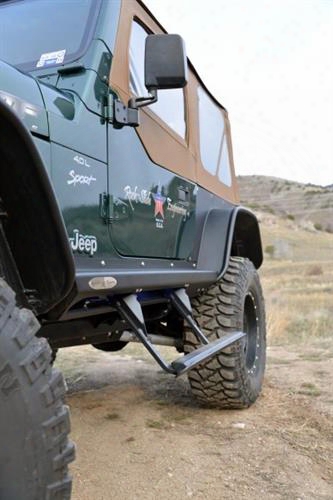 Rock Slide Engineering Rock-slide Engineering Step-slider With Body Armor (black) - Bd-ss-101-jk2 Bd-ss-101-jk2 Rock Sliders And Guards