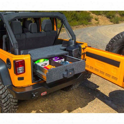 Arb 4x4 Accessories Arb Outback Solutions Modular Roller Drawer System With Plastic Trim And Inegrated Subwoofer - 5012010 5012010 Cargo Drawer