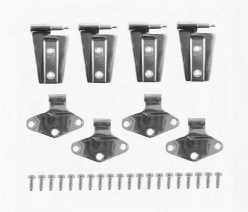 Rugged Ridge Rugged Ridge Stainless Steel Door Hinge Kit (stainless Steel) - 11111.2 11111.20 Exterior Hinges