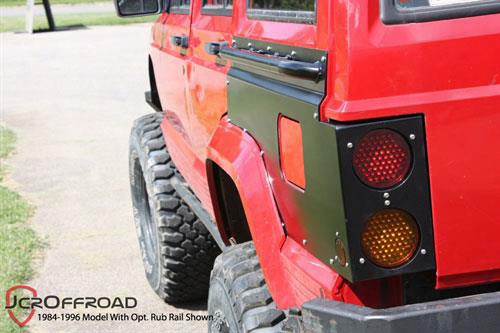 Jcroffroad Jcroffroad Upper Quarter Panel Guards With Tail Light Cutouts And Rub Rails - Xjquin96rrp Xjquin96rrp Body Corner Guard