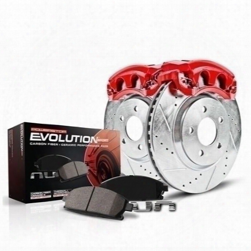 Power Stop Z23 Evolution Sport Performance 1-click Brake Kit W/calipers Kc6562 Disc Brake Calipers, Pads And Rotor Kits