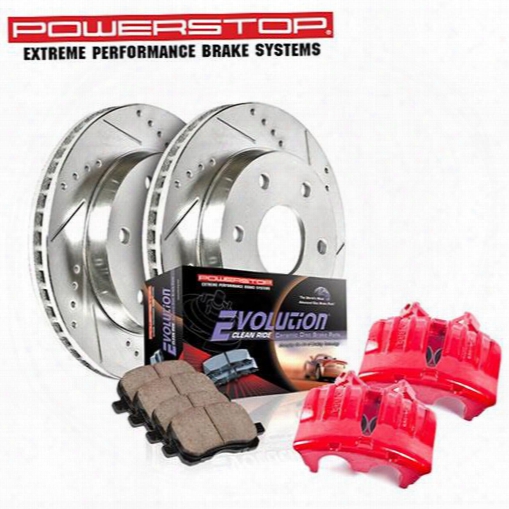 Power Stop Power Stop 1-click Performance Brake Kit W/calipers (natural) - Kc2147 Kc2147 Disc Brake Calipers, Pads And Rotor Kits