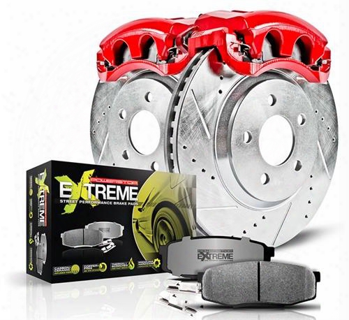 Power Stop Power Stop Z26 1-click Performance Brake Kit W/calipers (natural) - Kc2219-26 Kc2219-26 Disc Brake Calipers, Pads And Rotor Kits