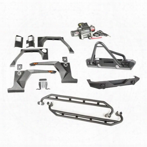 Rugged Ridge Xhd Armor Package - Bumper With Stinger 11615.56 Body Protector Kit