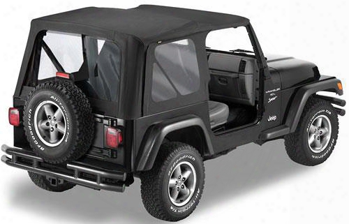 Jeep Tj Soft Top - Bestop Replace-a-top Clear Windows Black Denim