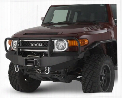 2007 Toyota Fj Cruiser Warrior Front Winch Mount Brushguard Bumper With D-ring Mounts