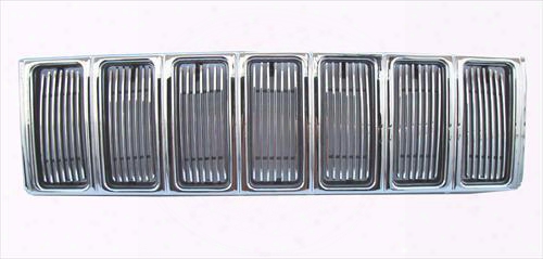 1998 Jeep Grand Cherokee (zj) Street Scene Chrome Grille Shell With 4mm Billet Grille