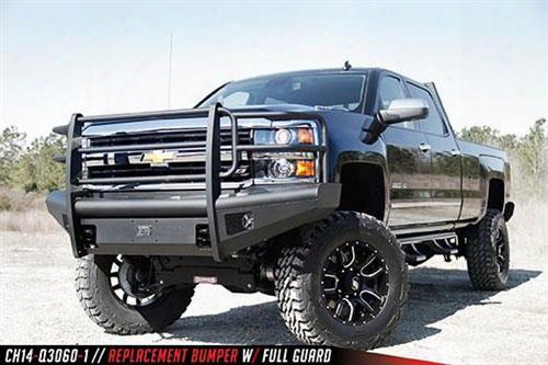 2015 Chevrolet Silverado 2500 Hd Fab Fours Elite Front Ranch Bumper With Full Guard In Bare Steel