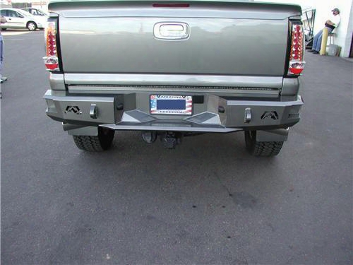 2001 Chevrolet Silverado 3500 Fab Fours Full Size Rear Bumper In Black Powder Coat
