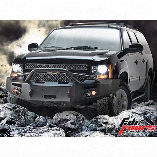2013 Chevrolet Suburban 2500 Fab Fours Pre-runner Heavy Duty Winch Bumper In Black Powder Coat With Lights And D-ring Mounts