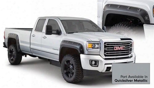 2015 Gmc Sierra 2500 Hd Bushwacker Gmc Sierra Boss Pocket Style Fender Flare Set In Quicksilver Metallic