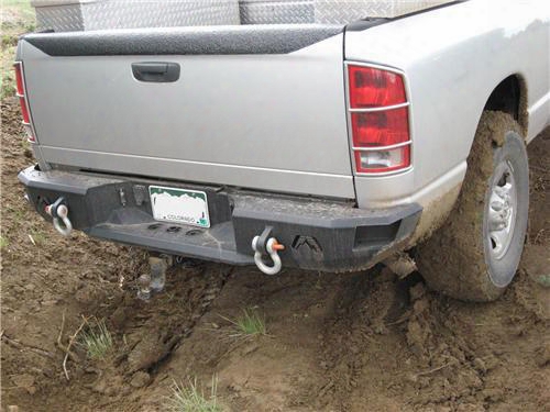 2003 Dodge Ram 3500 Fab Fours Full Size Rear Bumper In Black Powder Coat