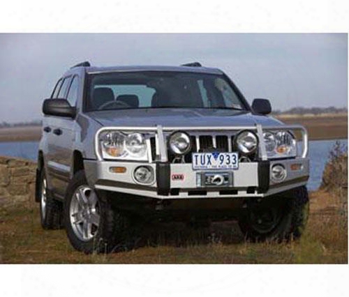 2006 Jeep Grand Cherokee (wk) Arb 4x4 Accessories Black Jeep Wk Grand Cherokee Deluxe Bull Bar Winch Mount Bumper