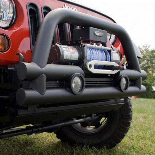 2010 Jeep Wrangler (jk) Rugged Ridge Stub 3 Inch Double Tube Front Winch Mount Bumper