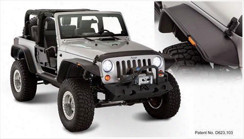 Bushwacker Jeep Jk Wrangler Fender Flare Set 10919-07 - Flat Style
