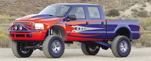 2007 Ford F-250 Super Duty Fabtech 8 Inch 4 Link Lift Kit W/dirt Logic Ss 4.0 Coilovers & Rear Dirt Logic Ss Shocks