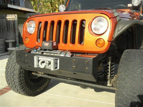 2010 Jeep Wrangler (jk) Olympic 4x4 Products Rescue Bumper In Gloss Black