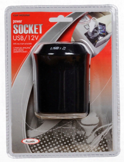 12 Volt Cup Holder Dual Power Socket