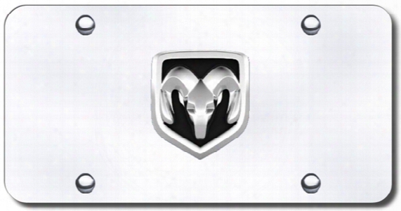 3d Chrome Dodge Ram Logo Stainless Steel License Plate