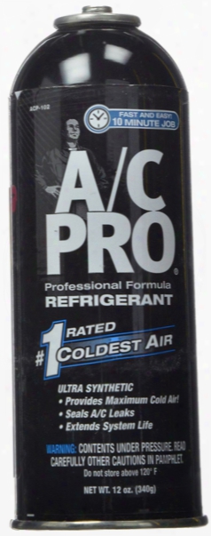 A/c Pro Ultra Synthetic R-134a Refrigerant Refill 12 Oz