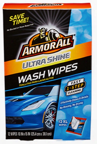 Armor All Ultra Shine Wash Wipes 12 Count