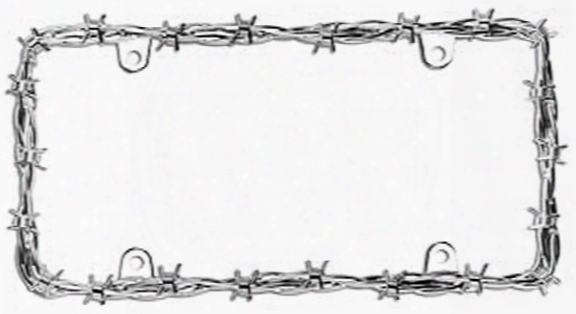 Barbed Wire Ii Chrome License Plate Frame