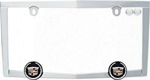Chrome Plated Cadillac Crested License Plate Frame