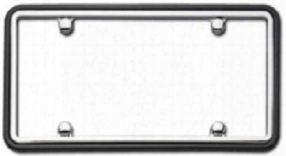 Cruiser Two Tone Chrome/black License Plate Frame