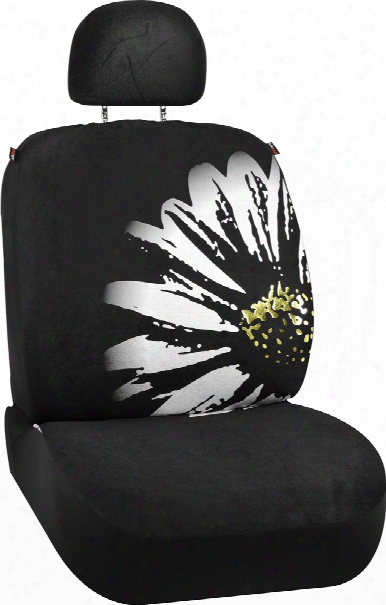 Daisy Flower Design Universal Low Back Seat Cover