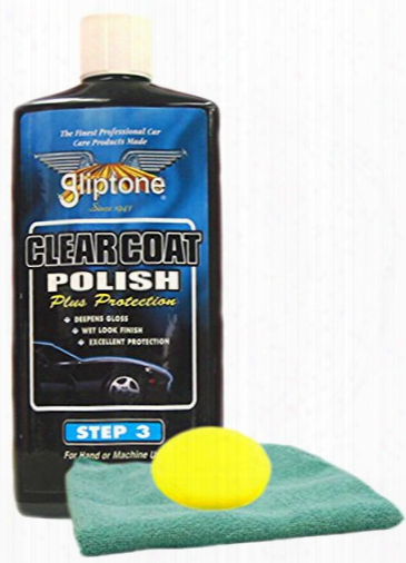 Gliptone Balance Accounts Coat Liquid Car Polish 16 Oz Microfiber Cloth &amp; Foam Pad Kit