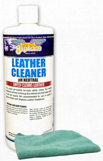 Gliptone Leather Cleaner 32 Oz &amp; Microfiber Cloth Kit