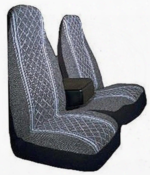 Gray Diamond Back 60/40 Split Truck Seat Cover Pair