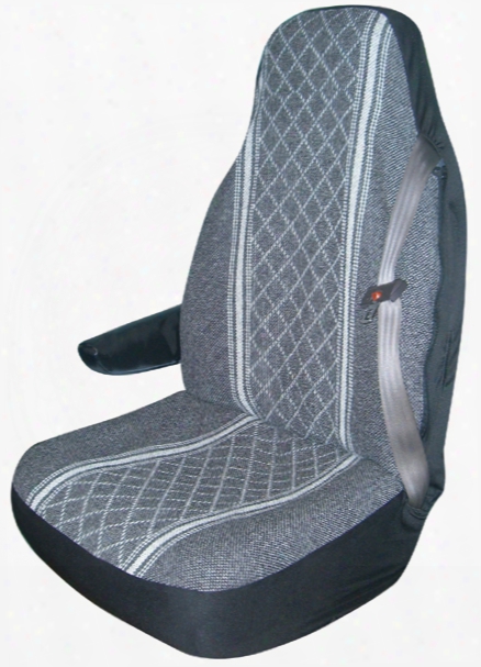 Gray Diamond-back Truck Bucket Seat Cover Pair