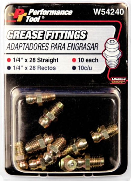 Performance Tool 10 Piece Grease Fitting Assortment