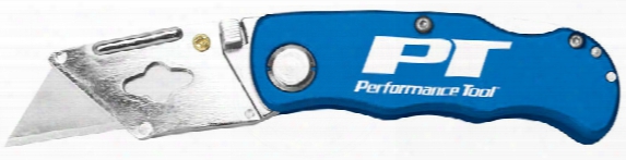 Performance Tool Folding Lb Utility Knife - Blue