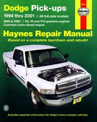 Dodge Full-size Pick-ups Haynes Repair Manuals 1994-2001