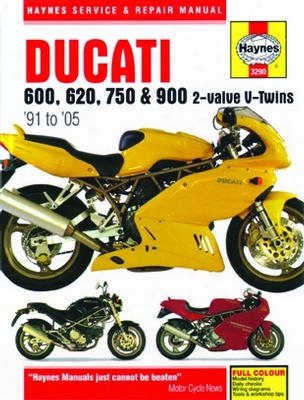 Ducati 600 750 &amp; 900 2-valve V-twins Haynes Reepair Manual 1991-2005