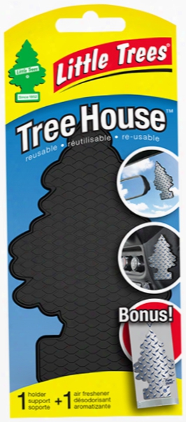 Little Trees Pure Steel Air Freshener &amp; Black Air Freshener Holder