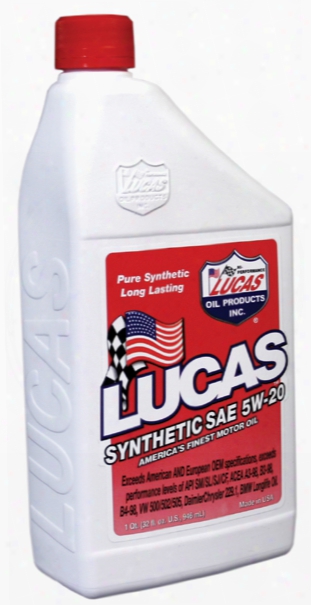 Lucas 5w20 Synthetic Motor Oil 1 Qt.