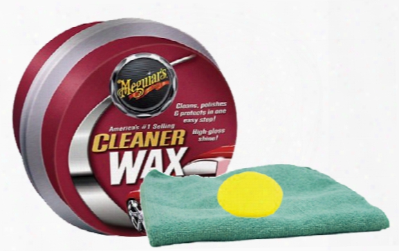 Meguiars Paste Cleaner Wax 14 Oz. Foam Pad &amp; Microfiber Cloth Kit