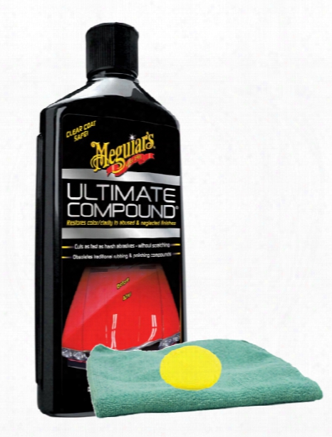 Meguiars Ultimate Compound 15 Oz Foam Pad &amp; Microfiber Cloth Kit