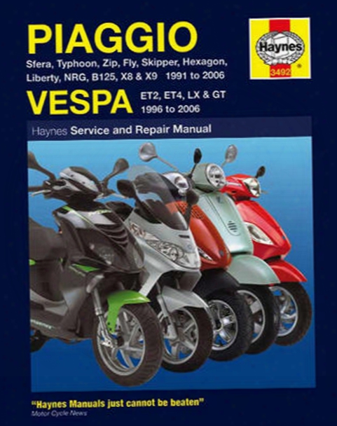 Piaggio And Vespa Haynes Repair Manual 1991 - 2006