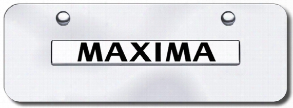 3d Chrome Nissan Maxima Stainless Steel Mini License Plate