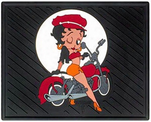 Betty Boop On Motorcycle Utility Mat