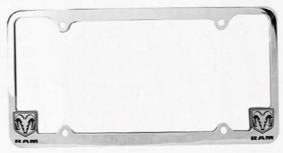 Dodge Ram Logo Chrome License Plate Frame