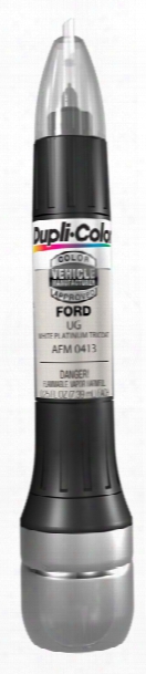 Ford &amp; Mazda White Platinum Tricoat All-in-1 Scratch Fix Pen - Ug 2009-2016