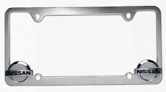 Nissan Logo Chrome License Plate Frame