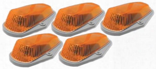 Pacer Ford Style Amber Five Cab Roof Running Lights Kit 1980-1998
